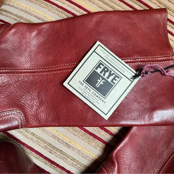 NEW with tags - VINTAGE Frye Burgundy Red Campus Leather Boots - Picture 6 of 16